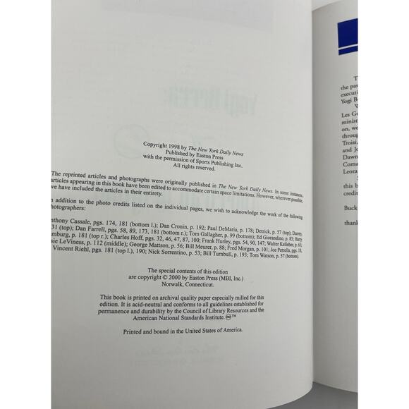 Yogi Berra 1998 Collectible An American Original Baseball Yankees Book - Picture 3 of 9